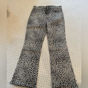 Rag & Bone Jeans - Bootcut Crop Velvet Animal Print